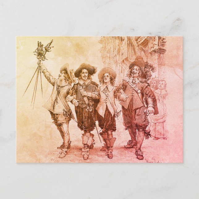 The Three Musketeers by Alexandre Dumas Postcard (Front)