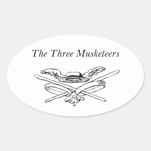 The Three Musketeers Heroes _ Alexandre Dumas Oval Sticker