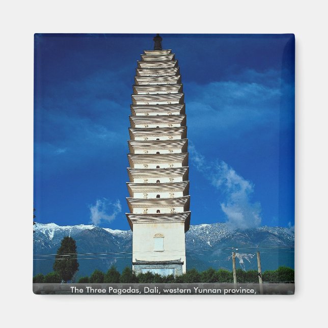 The Three Pagodas, Dali, western Yunnan province, Magnet (Front)