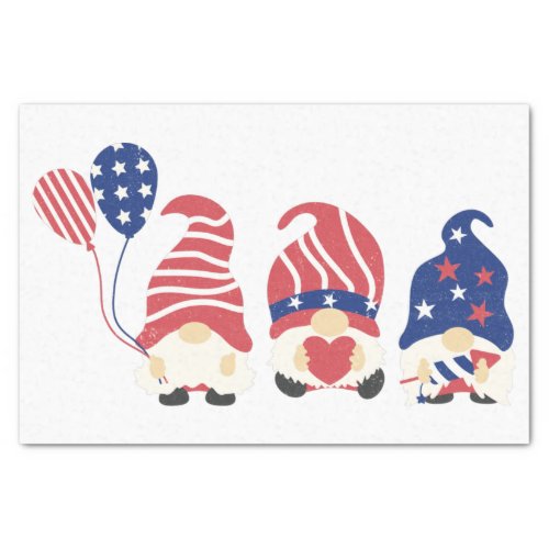 The Three Patriotic Gnomes Tissue Paper