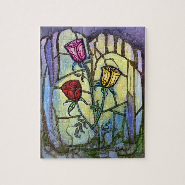 "The Three Roses" Puzzle (Vertical)