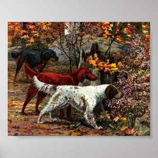 The Three Setters Canvas Print