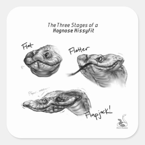 The Three Stages of a Hognose Hissyfit Sticker