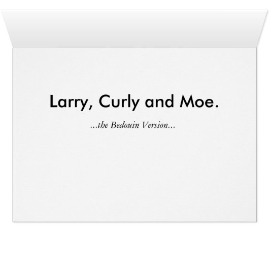 The Three Stooges - Bedouin Style (Inside Horizontal (Bottom))