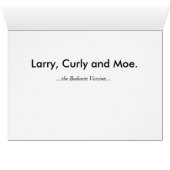 The Three Stooges - Bedouin Style Cards (Inside Horizontal (Bottom))