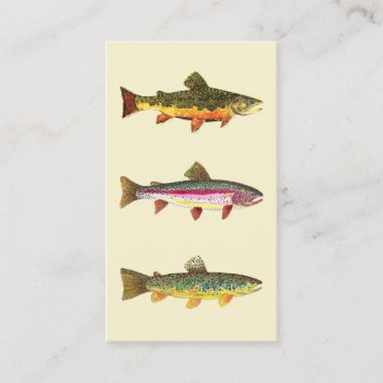 The Three Trout Business Card by TroutWhiskers at Zazzle