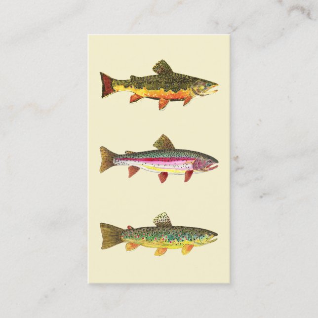 The Three Trout Business Card (Front)
