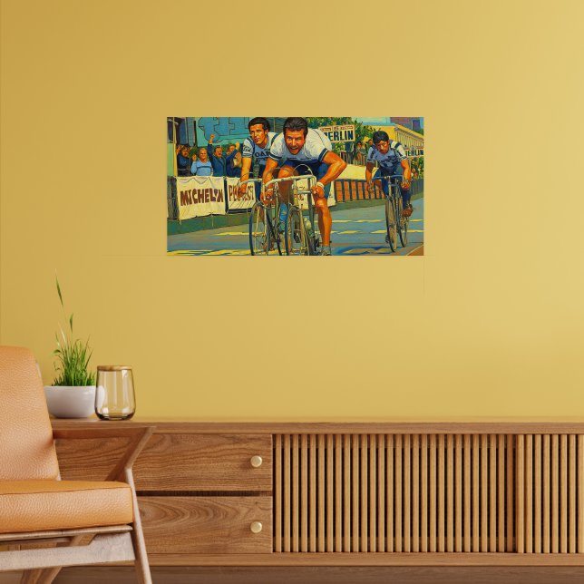 The Three-Way Sprint Paris–Roubaix 1981 Painting Poster (Living Room 2)