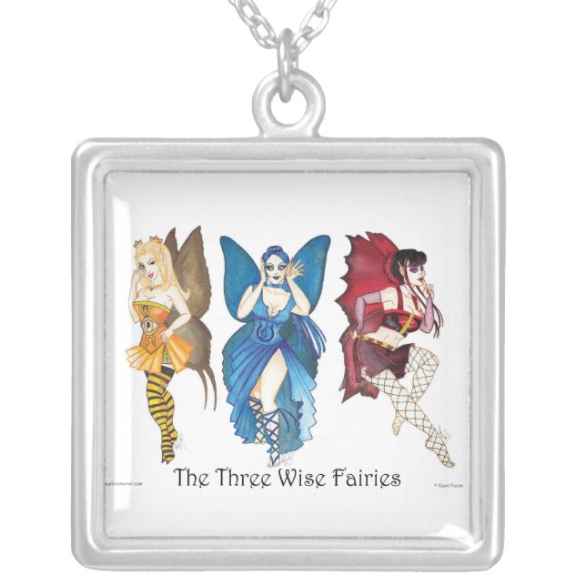 The Three Wise Fairies Necklace (Front)