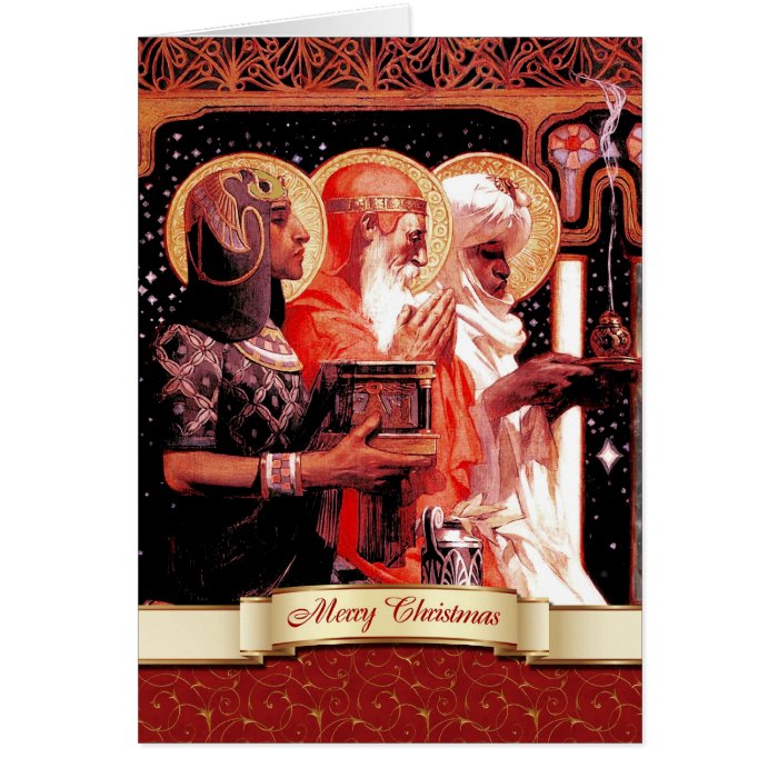 The Three Wise Men. Christmas Creeting Card