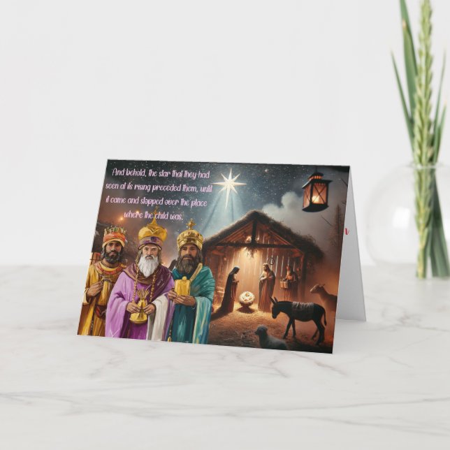 The Three Wise Men Design Letterpress Thank You Card (Front)