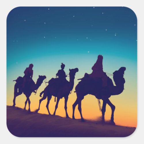 The Three Wisemen Square Sticker