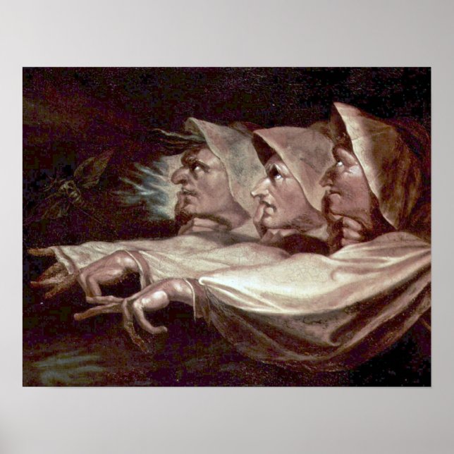 The Three Witches by Henry Fuseli Poster (Front)