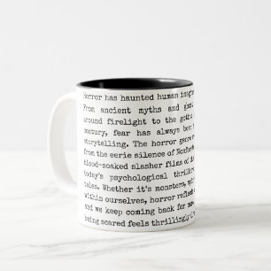The Thrill of Fear – Horror Through the Ages Two-Tone Coffee Mug