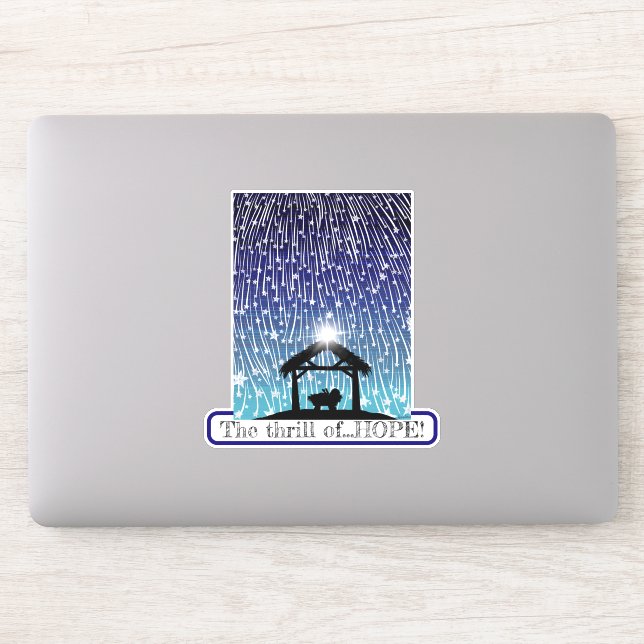 The thrill of HOPE falling stars nativity Sticker (Computer)