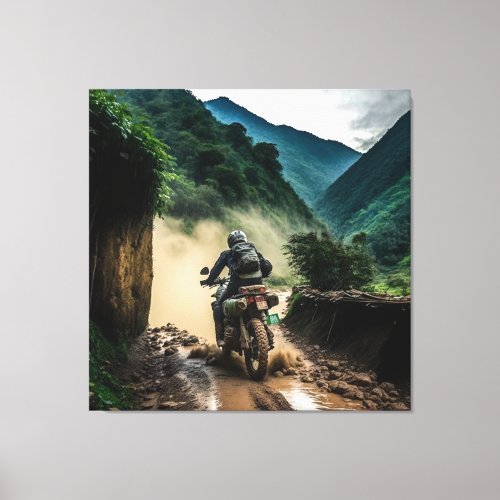 The thrill of Off_Roading through mud and hills Canvas Print