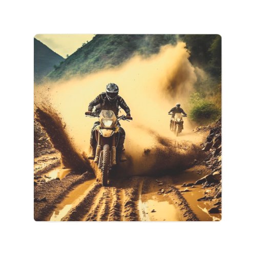 The thrill of Off_Roading through mud and hills Metal Print