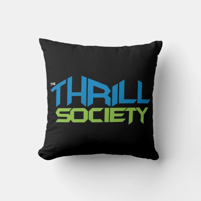 The Thrill Society Logo Throw Pillow (Front)
