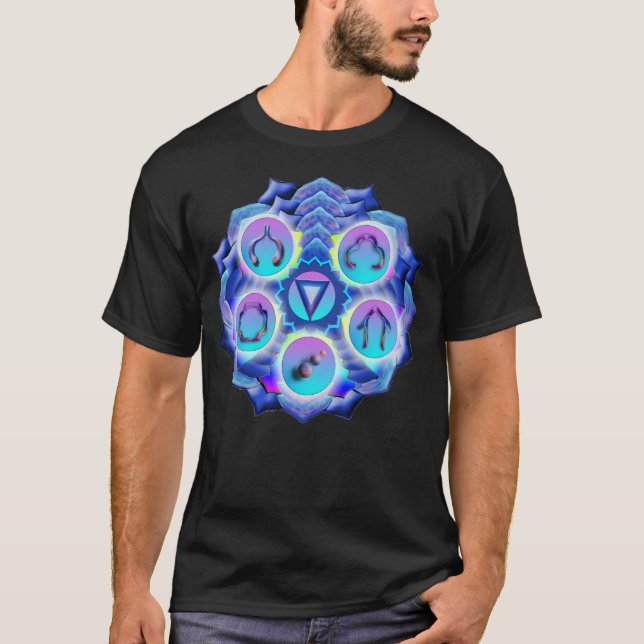 The Throat Chakra Mandala T-Shirt (Front)