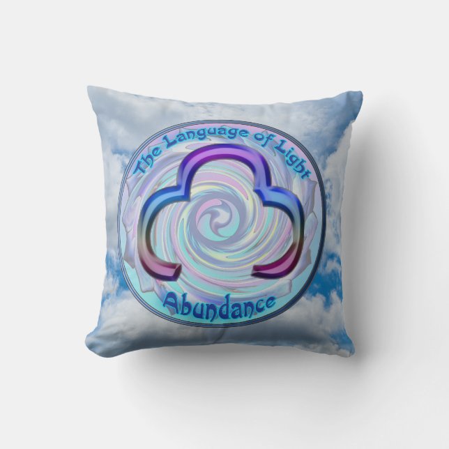 The Throat Chakra - Symbol Abundance Throw Pillow (Front)