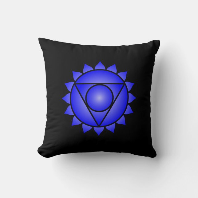 The Throat Chakra Throw Pillow (Front)