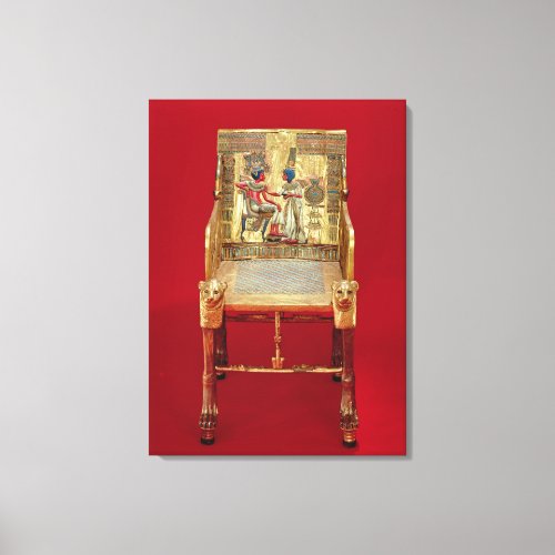 The throne from the Tomb of Tutankhamun Canvas Print