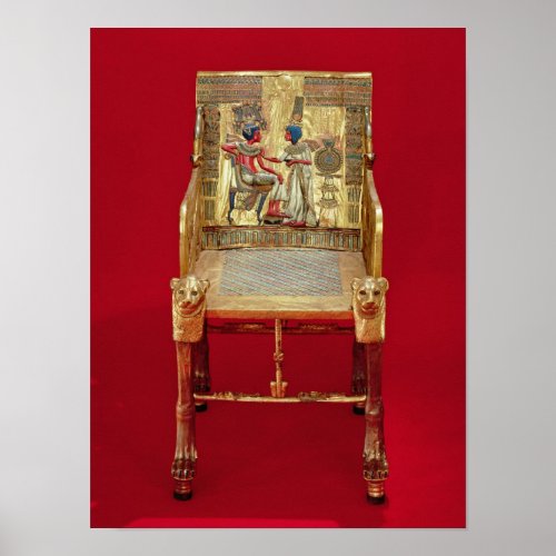 The throne from the Tomb of Tutankhamun Poster