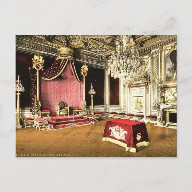 The throne room, Fontainebleau Palace, France clas Postcard (Front)