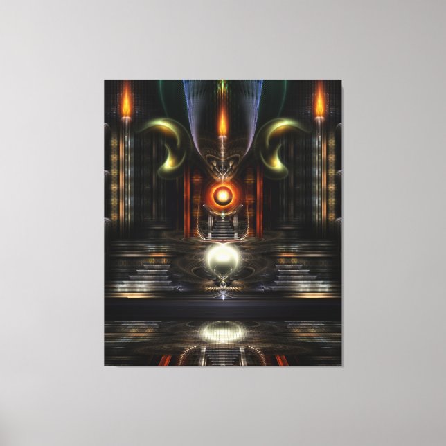 The Throne Room Fractal Art Wrapped Canvas Print (Front)