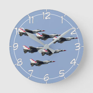 The Thunderbirds  Numbered Round Clock
