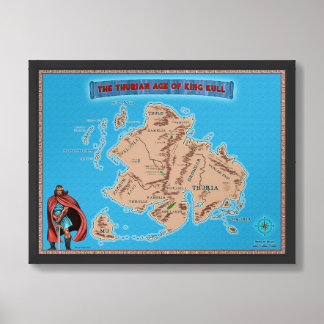The Thurian Age World Map Framed Art