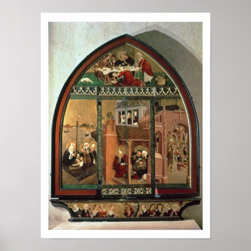 The Tiefenbronn Altarpiece closed 1432 tempera Poster