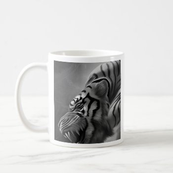 The Tiger Black And White  Coffee Mug by BlakCircleGirl at Zazzle