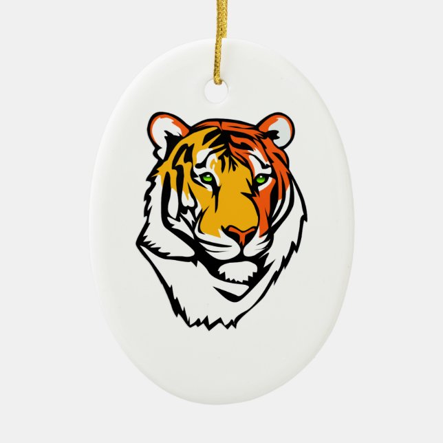 The Tiger Ceramic Ornament (Front)