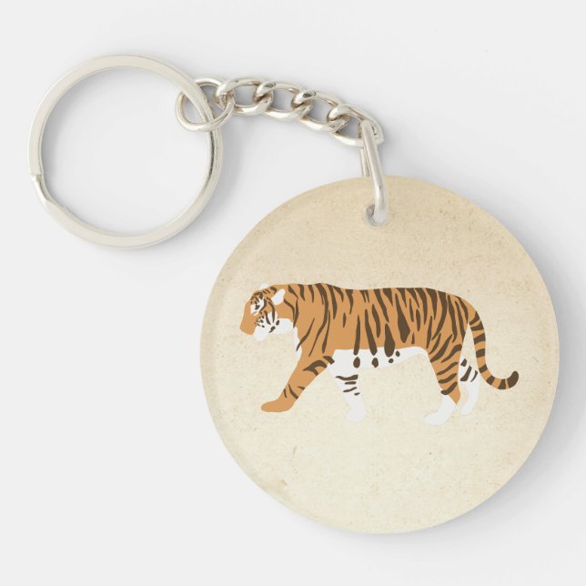 The Tiger Color Block Keychain (Front)