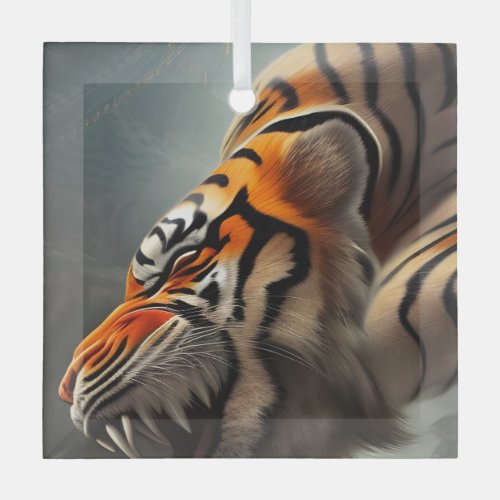 The Tiger  Glass Ornament