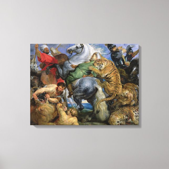 The Tiger Hunt, c.1616 Canvas Print (Front)