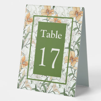 The Tiger Lilies, green, Table Tent