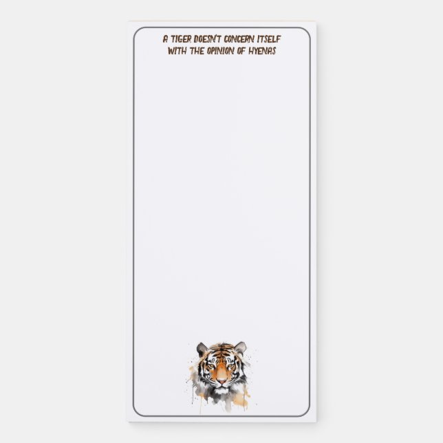 The Tiger's Gaze -  Magnetic Notepad (Front)