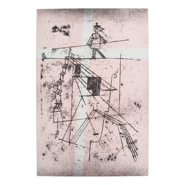 The Tight Rope Walker (1923) by Paul Klee Metal Print (Front)