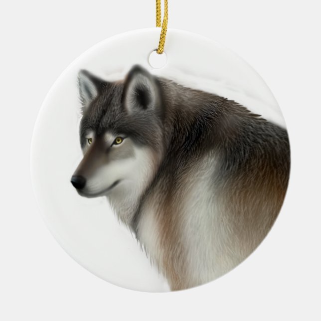 The Timber Wolf Ornament (Front)