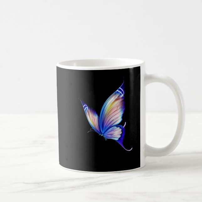 The Time For New Beginnings Is Now Tee Blue Buterf Coffee Mug (Right)