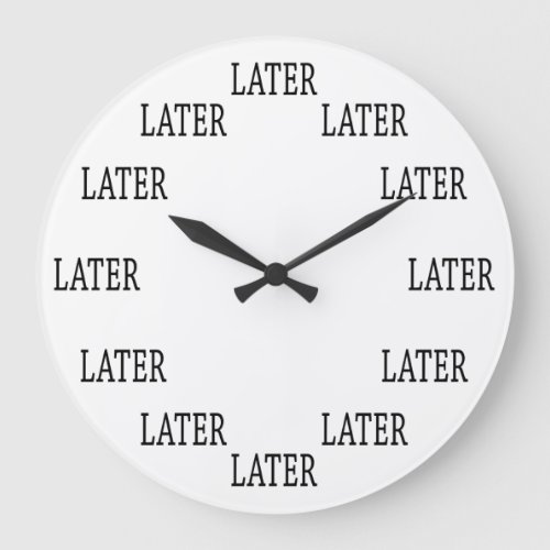 The Time is LATER Wall Clock