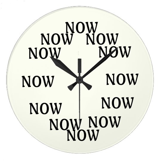 The time is now clock