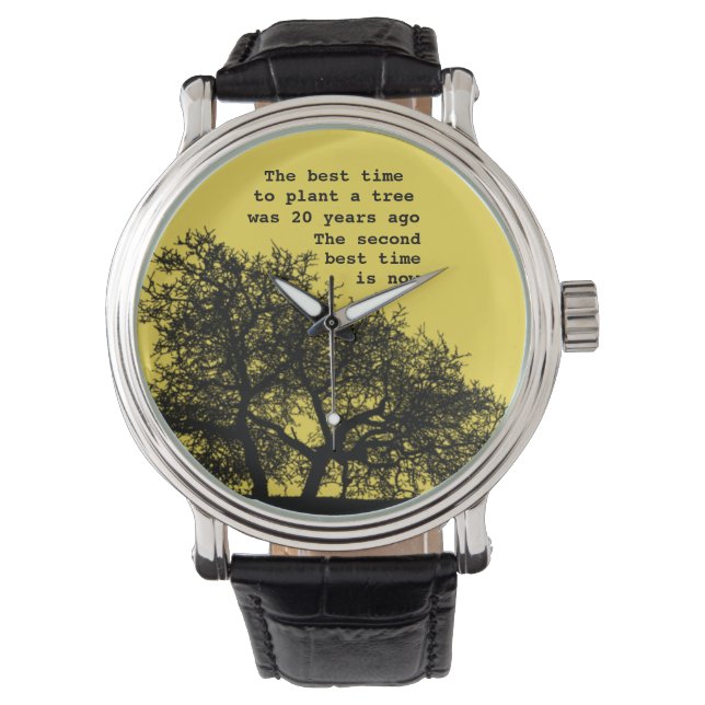 The Time is Now.  Custom Quote Jewelry Watch (Front)