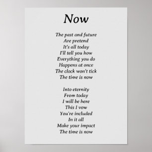 The Time Is Now Poster