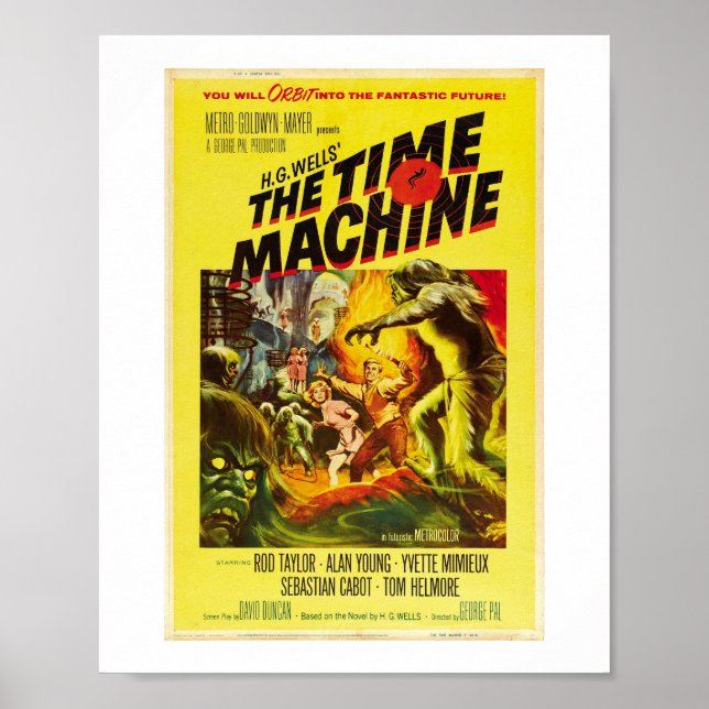 The Time Machine 1960s Film Poster (Front)