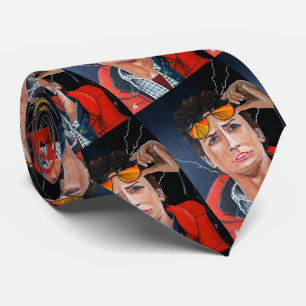 The Time Traveler Painting by Alfred Fox Neck Tie