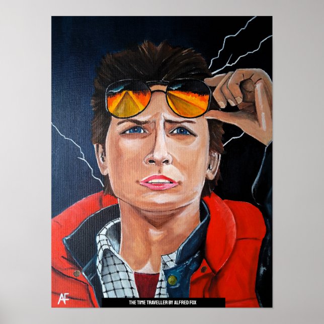 The Time Traveler Painting by Alfred Fox Poster (Front)