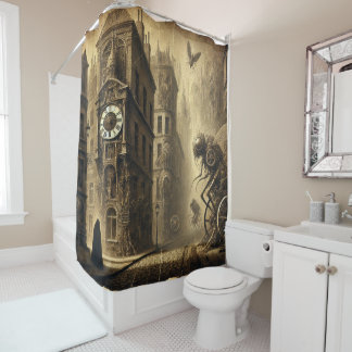 The Timekeeper’s Parable – Surreal Art Design Shower Curtain
